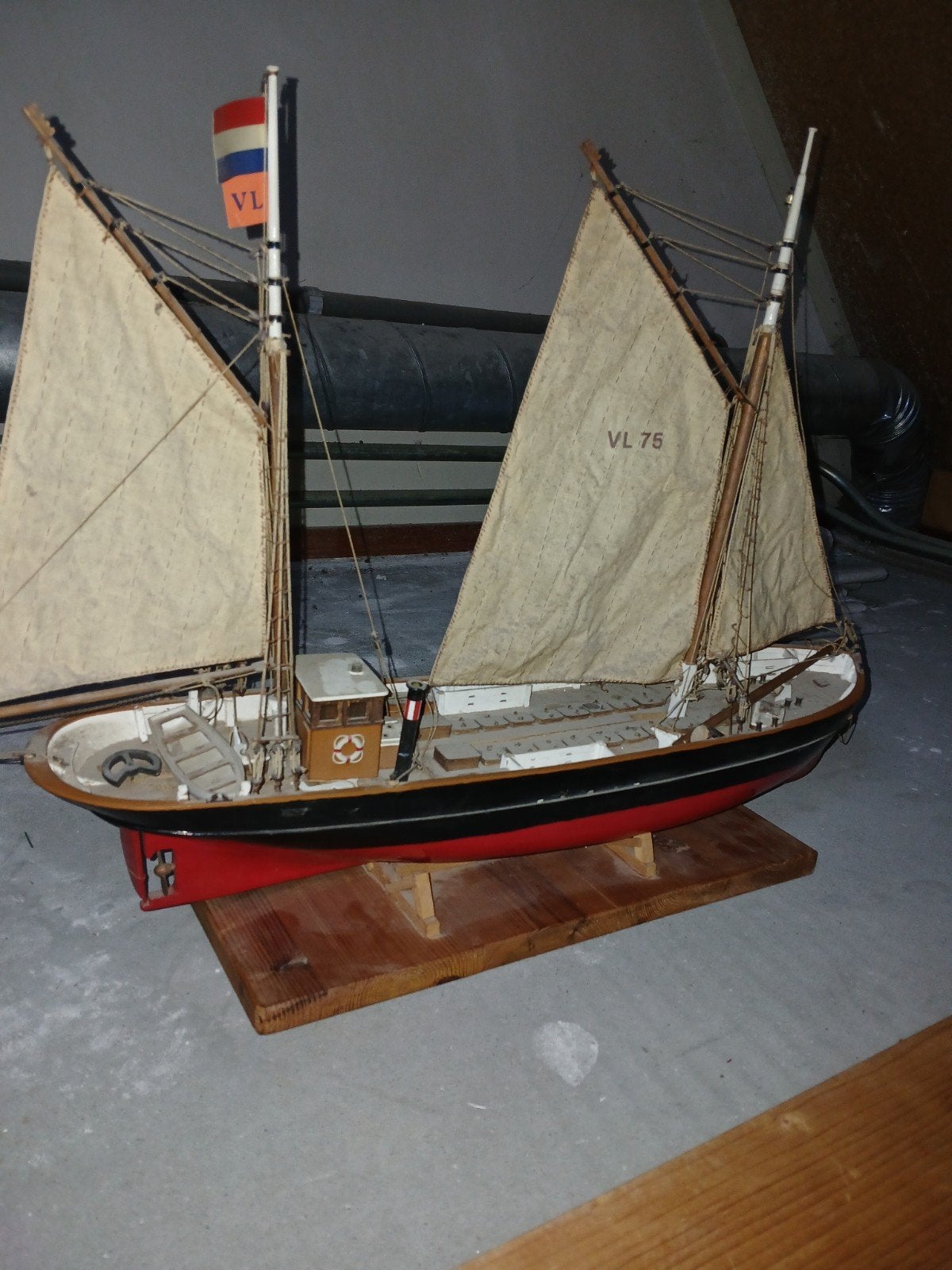 Modelbouw schip met zeilen. Opknapper., Hobby en Vrije tijd, Modelbouw | Boten en Schepen, Ophalen