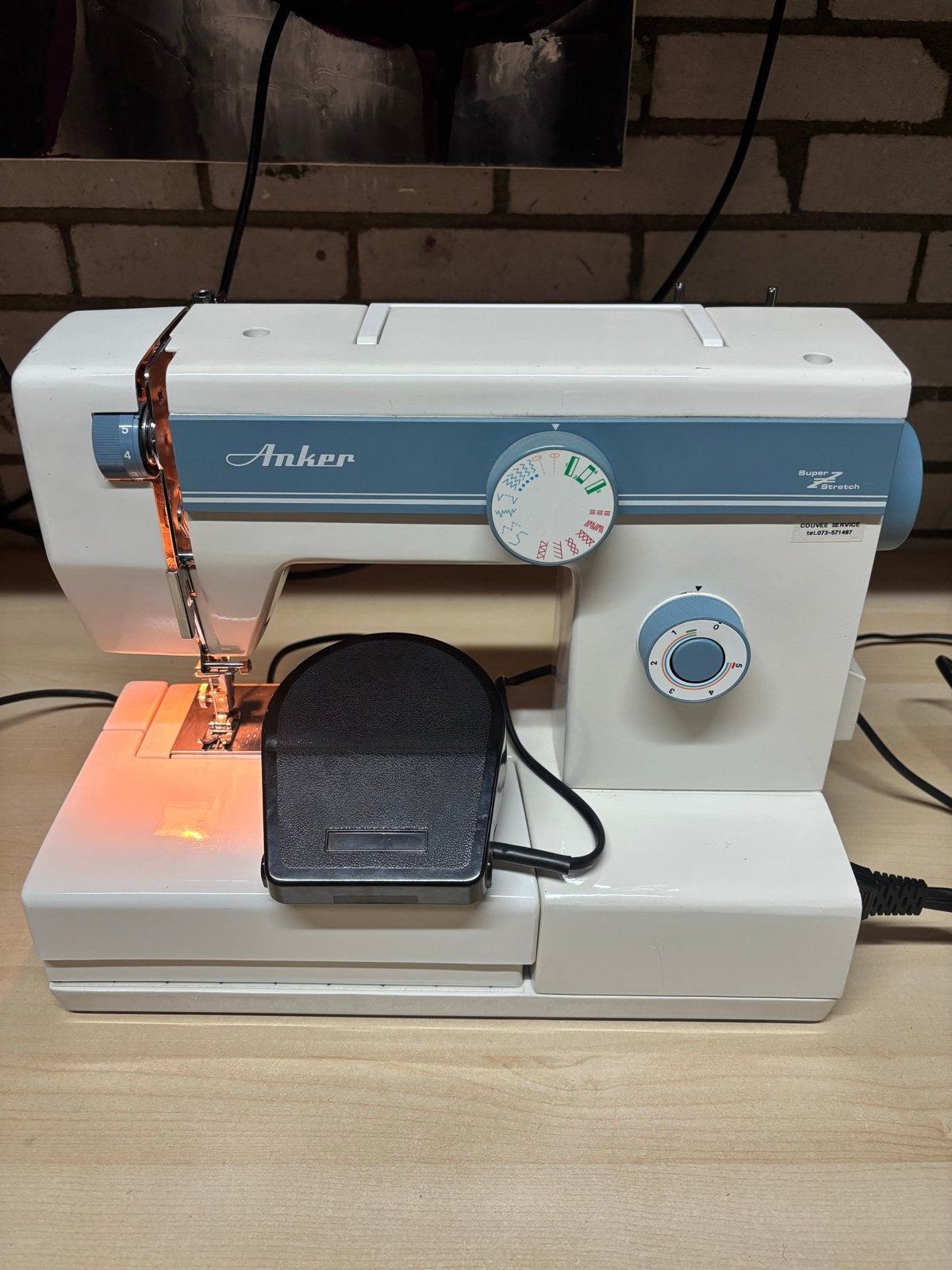 Anker Super Z Stretch Naaimachine Model 370, Ophalen of Verzenden, Gebruikt, Naaimachine, Overige merken
