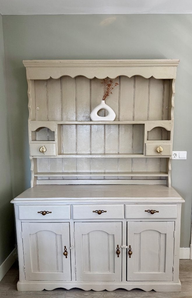 Brocante vitrinekast, Huis en Inrichting, Kasten | Vitrinekasten, Ophalen, Gebruikt, 25 tot 50 cm, Brocante