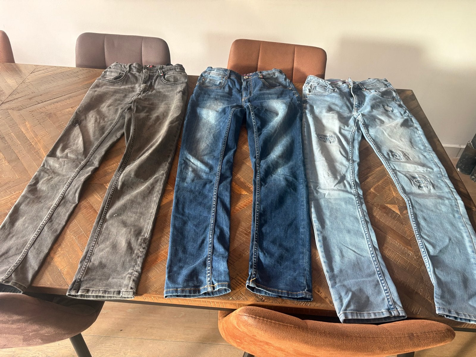 3x Vingino Flex Fit Jeans - Maat 13 (158), Kinderen en Baby's, Ophalen of Verzenden, Gebruikt, Jongen