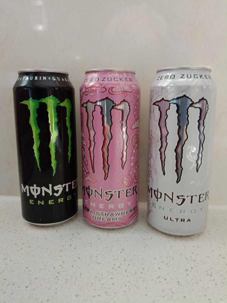 MONSTER ENERGY 500 ML, Ophalen, Zo goed als nieuw, Wit, Handen en Nagels