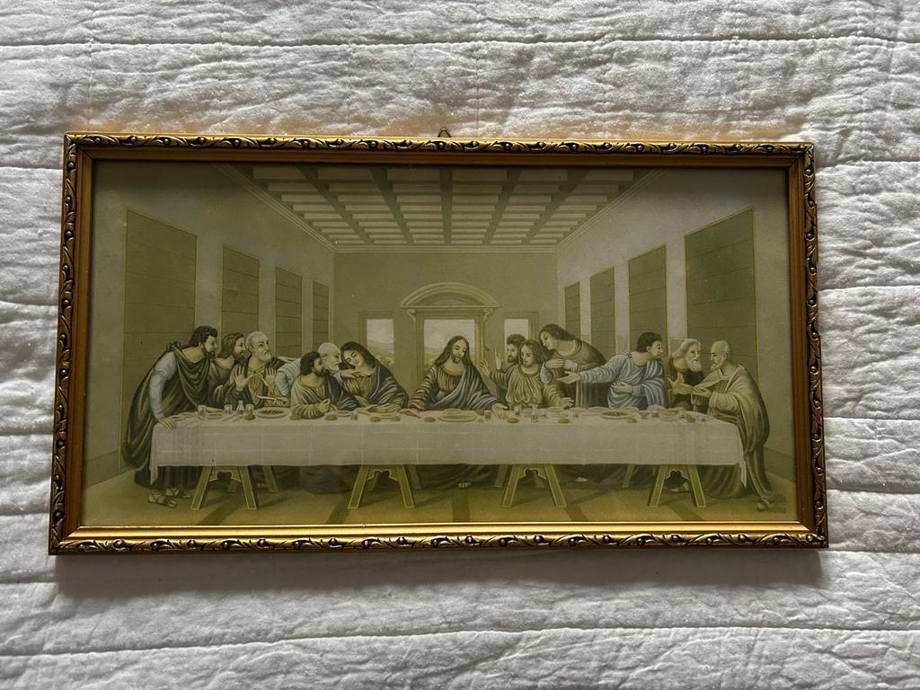 Ingelijste afbeelding laatste avondmaal, Ophalen of Verzenden