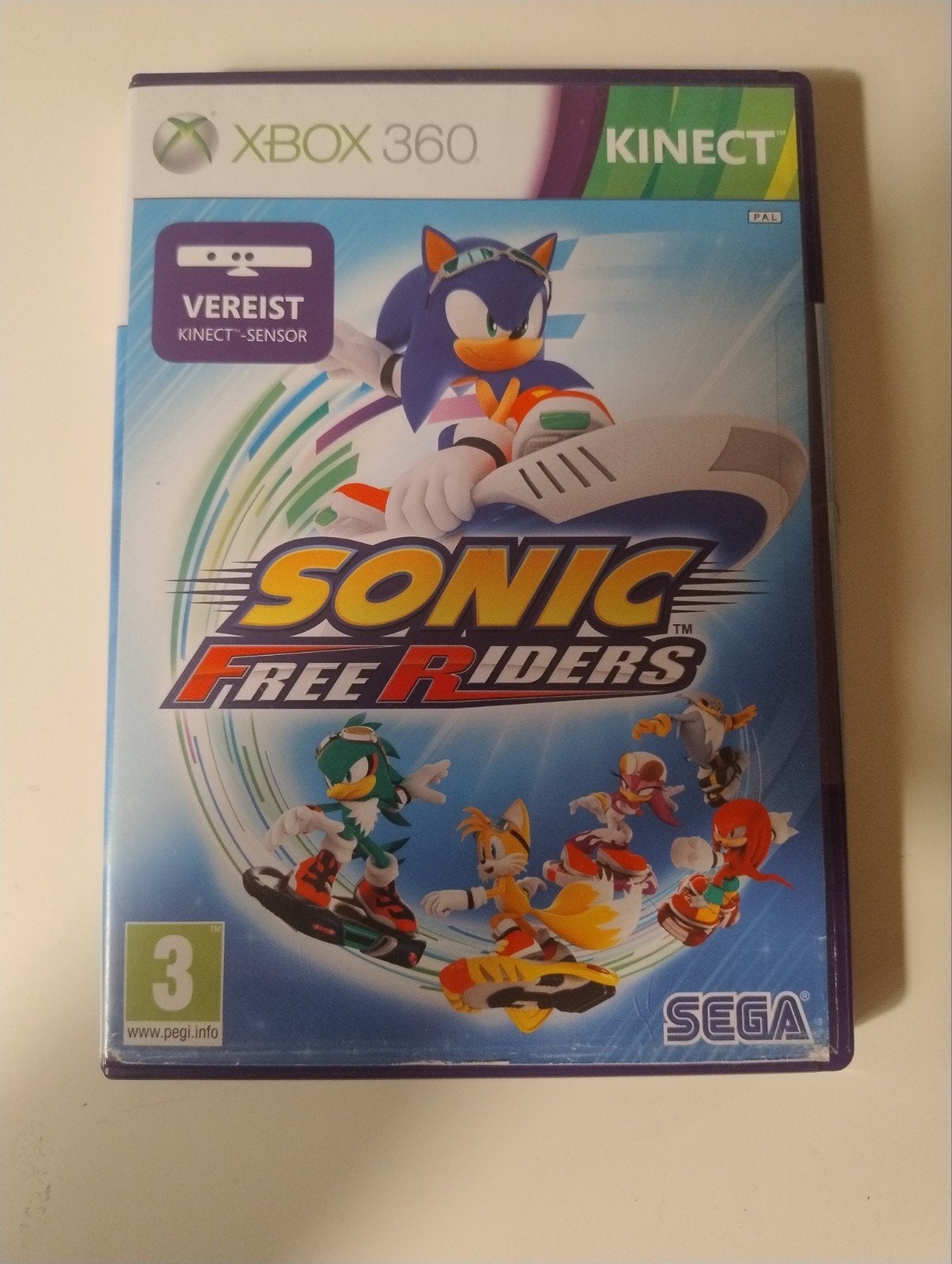 Sonic Free Riders - Xbox 360 Kinect, Gebruikt, Racen en Vliegen, 2 spelers, Eén computer