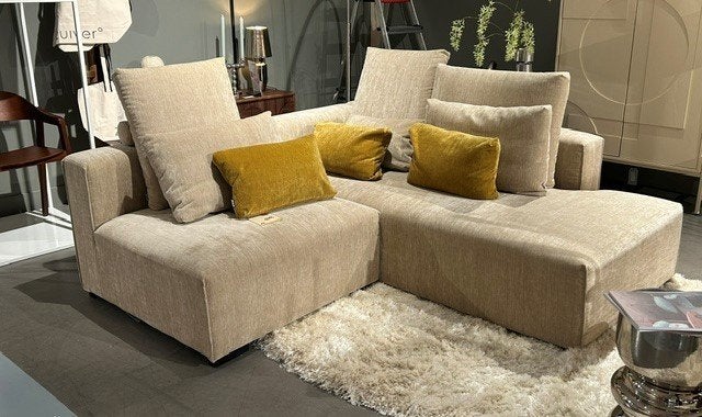 Elementen bank Liam beige divan + 1 zits bank, Ophalen, Nieuw, 75 tot 100 cm