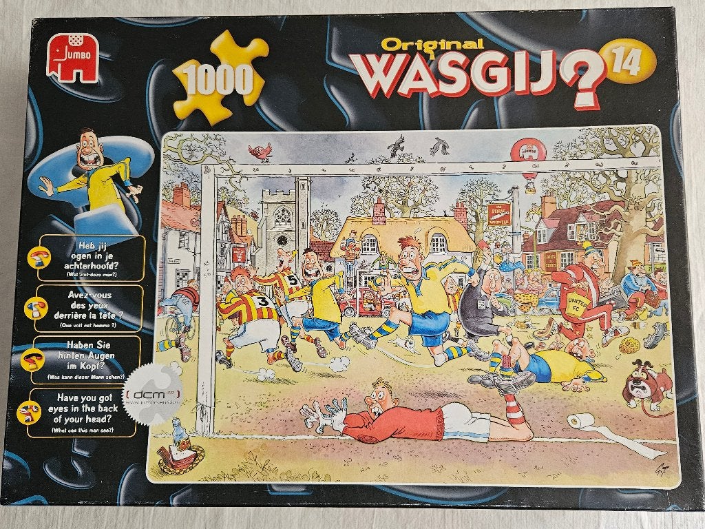 Wasgij puzzel Original nr 14 Voetbalgekte, Ophalen of Verzenden, 500 t/m 1500 stukjes, Zo goed als nieuw, Legpuzzel