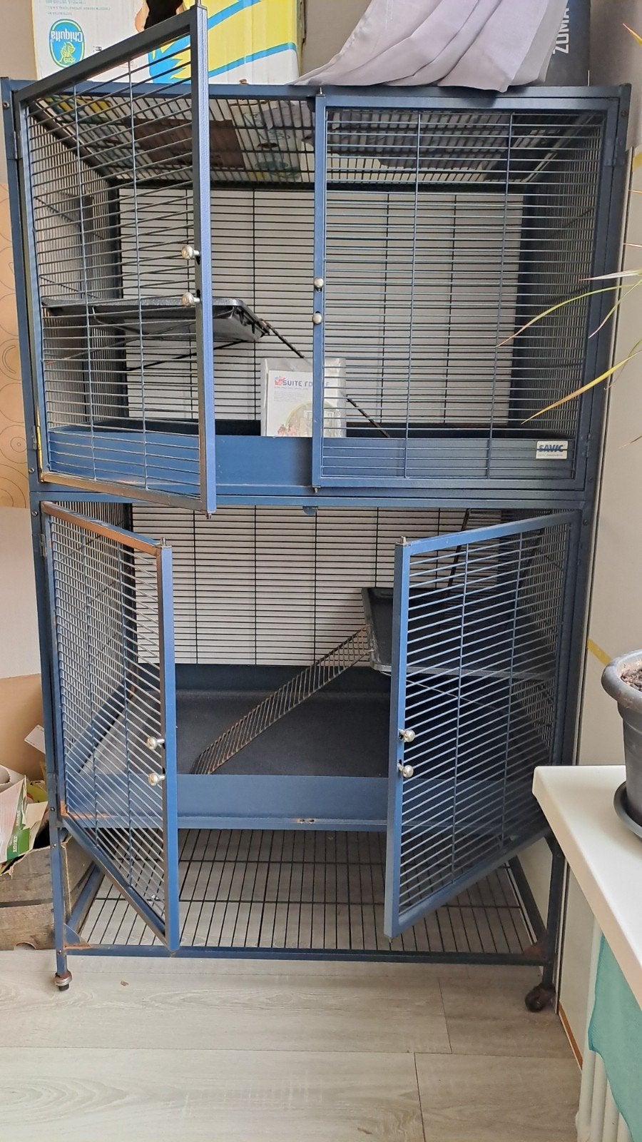 Rattenkooi Royal double suite met toebehoren €150,-, Ophalen, Gebruikt, Metaal, Overige typen