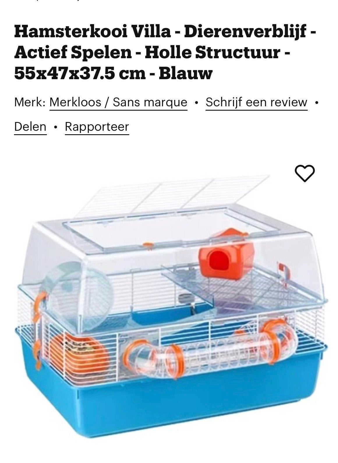 Hamsterkooi, Kooi, Minder dan 75 cm, Zo goed als nieuw, Hamster