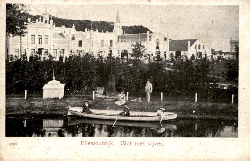 Ellewoutsdijk Slot met vijver # 112, Verzenden, Voor 1920, Gelopen, Zeeland