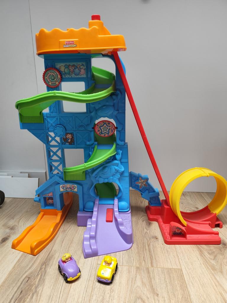 Fisher-Price Little People Racebaan met 2 auto's, Kinderen en Baby's, Speelgoed | Fisher-Price, Ophalen, Gebruikt, Speelset