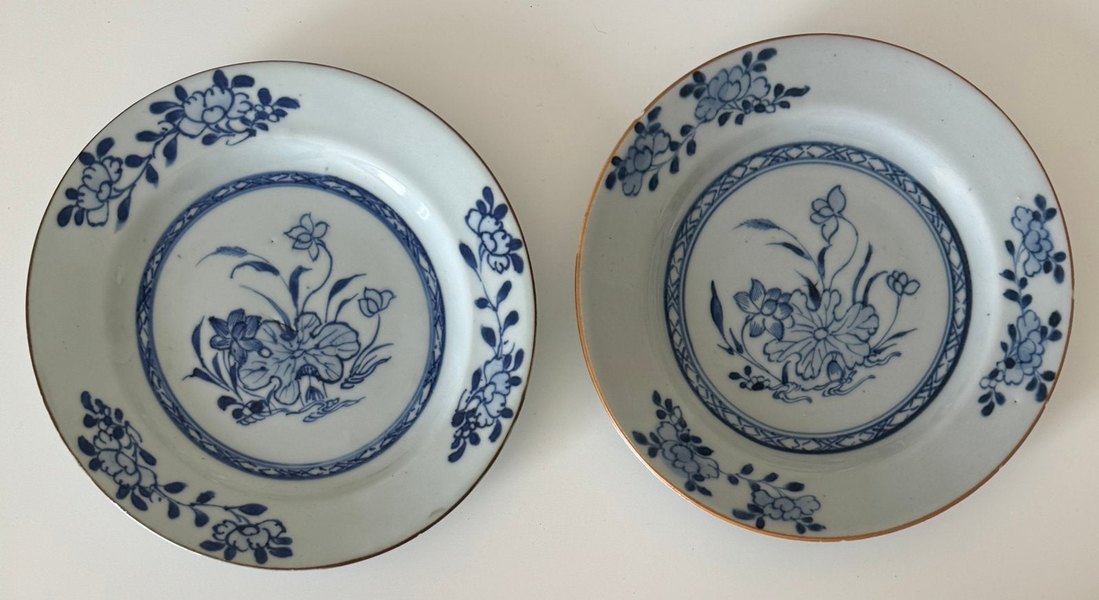 2 antiek Chinees porseleinen schotels Kangxi, Ophalen of Verzenden