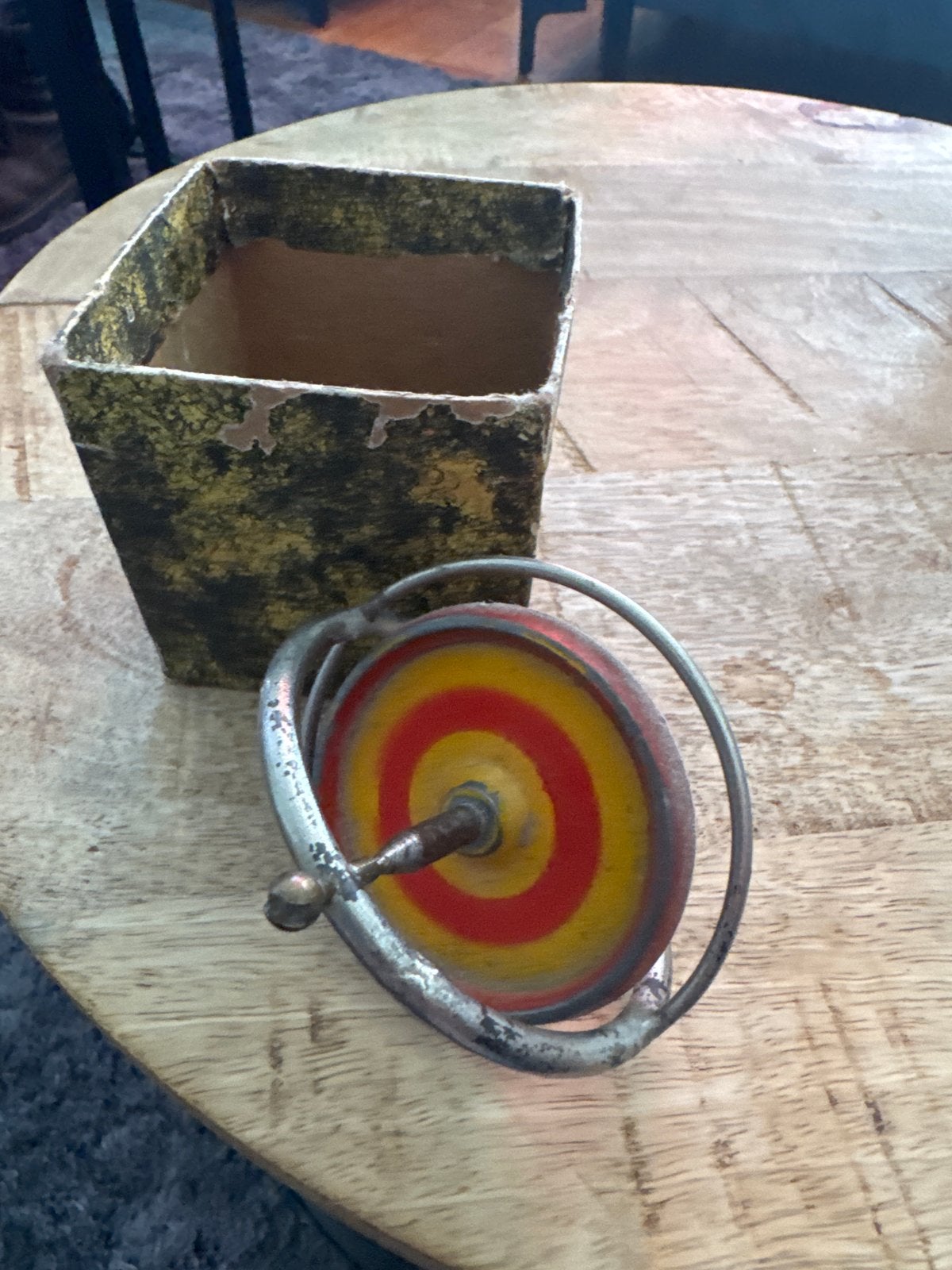 Vintage Gyroscoop met Doosje - Klassiek Speelgoed, Antiek en Kunst, Ophalen of Verzenden