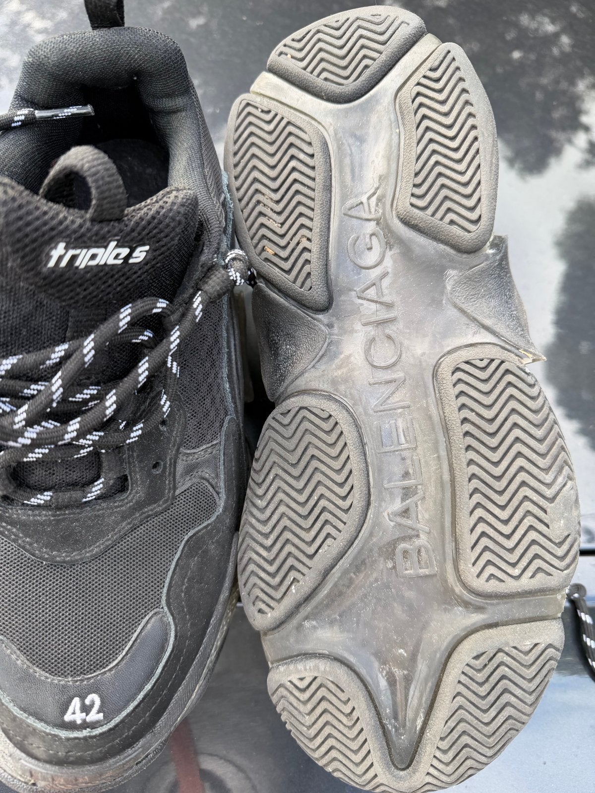 Balenciaga Triple S Sneakers Zwart Maat 42, Kleding | Heren, Zwart, Ophalen of Verzenden, Sneakers of Gympen, Gedragen