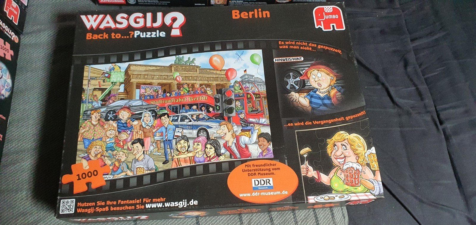 Wasgij puzzel back to Berlin / Berlijn 1000 stuks ddr museum, Ophalen of Verzenden, 500 t/m 1500 stukjes, Gebruikt, Legpuzzel