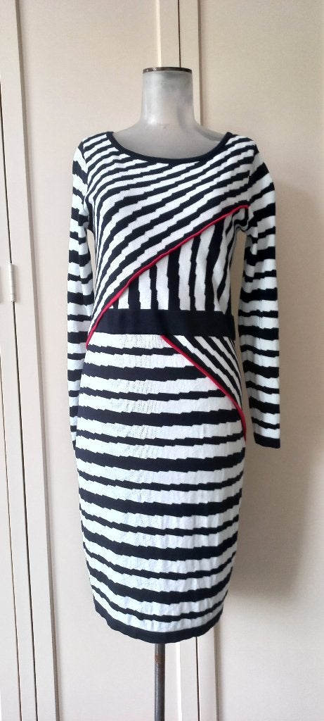 Alba Moda jurk blauw-wit-rood maat 38 zgan, Meerkleurig, Ophalen of Verzenden, Zo goed als nieuw, Boven de knie