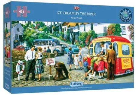 Gibsons - Ice Cream by the River - 636 stukjes, Ophalen of Verzenden, 500 t/m 1500 stukjes, Nieuw, Legpuzzel