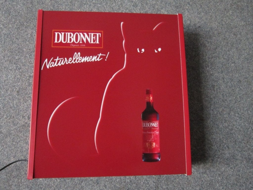 DUBONNET WIJN LICHTRECLAME, Ophalen, Zo goed als nieuw, Lichtbak of (neon) lamp
