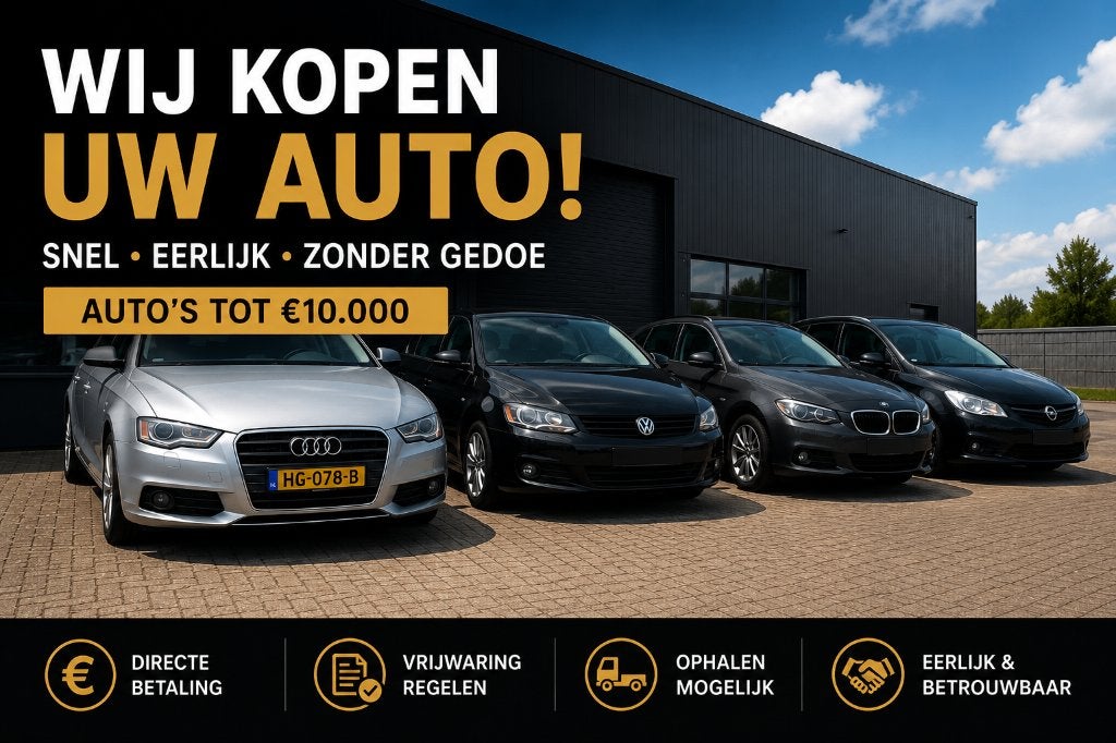Wij kopen uw auto | Tot €10.000 | Direct een bod, Ophalen, Nieuw, Overige automerken