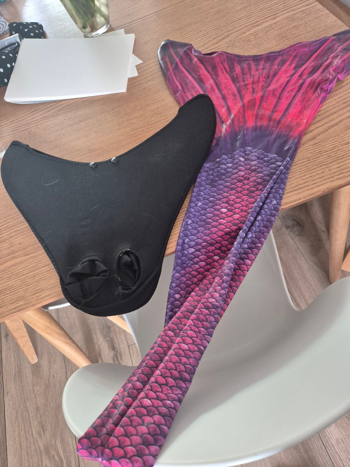 Zeemeerminstaart maat 10 met Monovin - Roze/Paars, Kinderen en Baby's, Kinderkleding | Kinder-zwemkleding, Ophalen