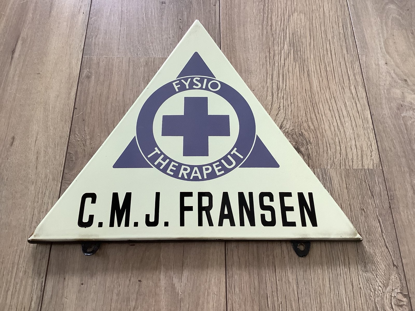 PUNTGAAF FYSIO THERAPEUT BORD, Ophalen of Verzenden, Zo goed als nieuw, Reclamebord