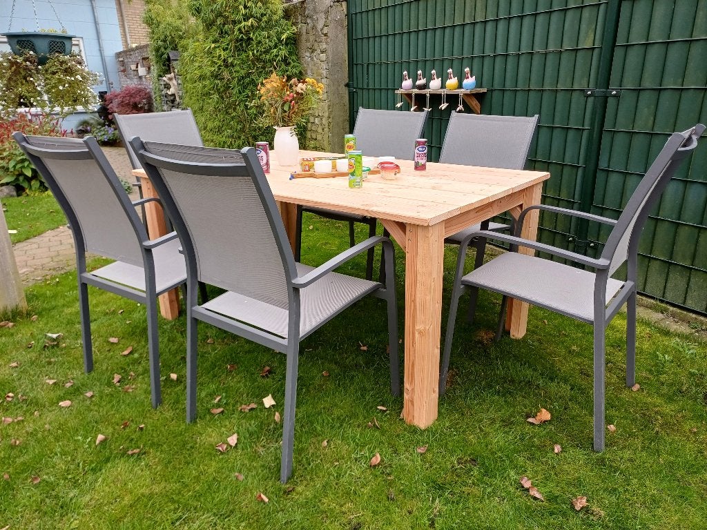 handgemaakte tuintafel DOUGLAS HOUT, Ophalen of Verzenden, Nieuw, Rechthoekig, Hout