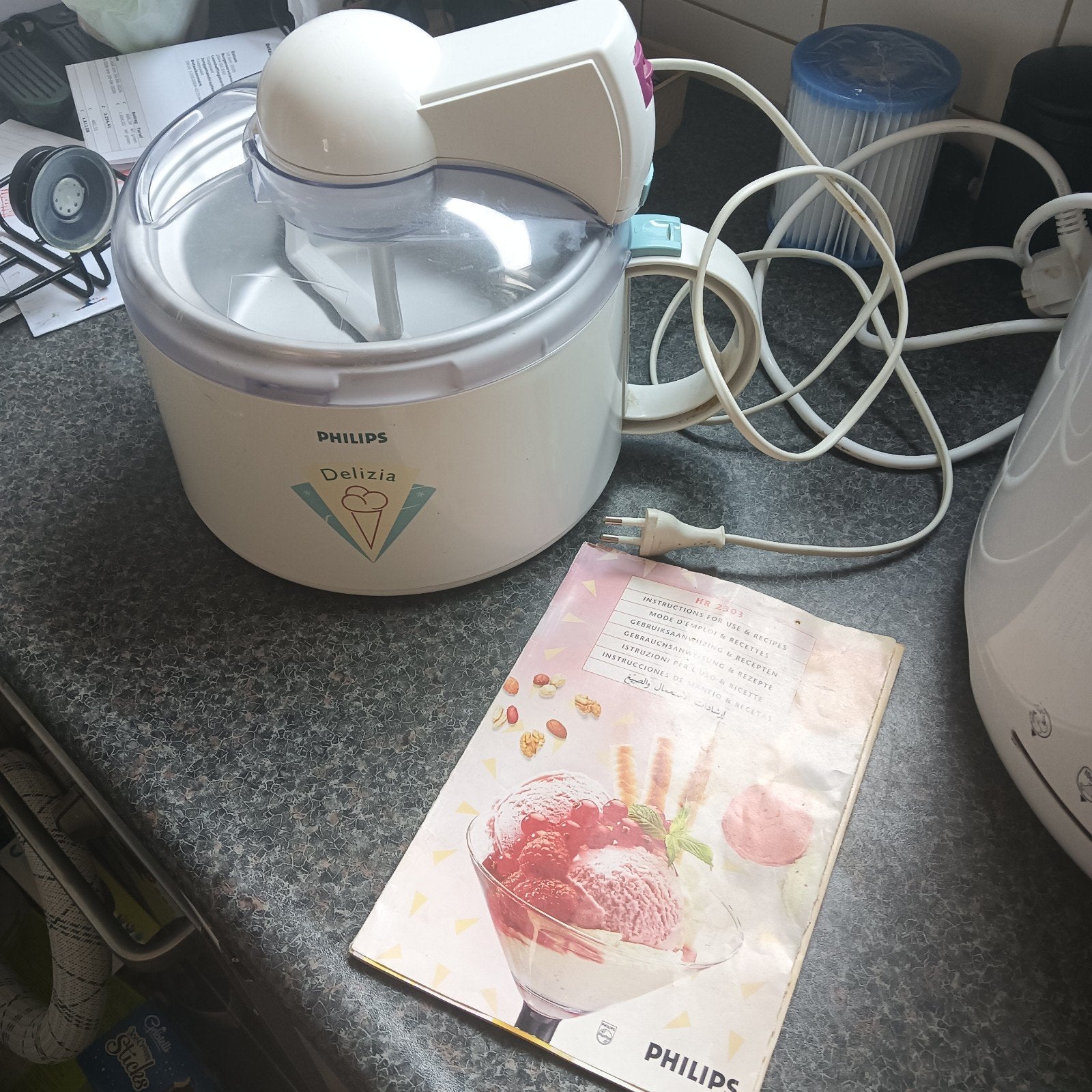 Philips Delizia IJsmachine HR2303 met handleiding, Ophalen, Gebruikt