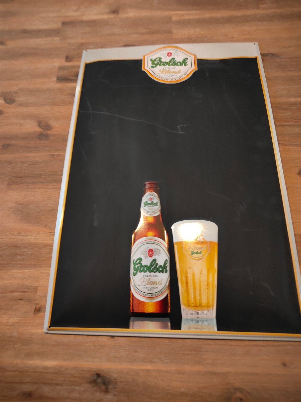 Grolsch Blond Reclamebord - Vintage Bierbord, Ophalen of Verzenden