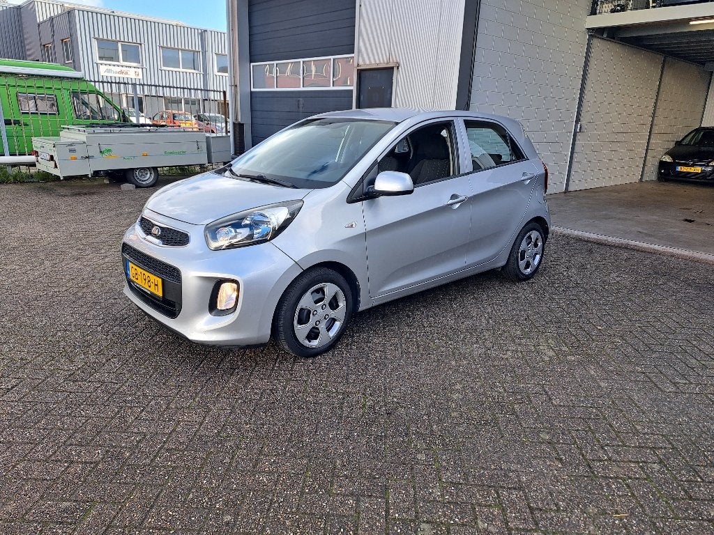 Kia Picanto 1.0 Cvvt 5-DRS 2015 Grijs, Auto's, Dealer onderhouden, Stof, Zwart, Origineel Nederlands