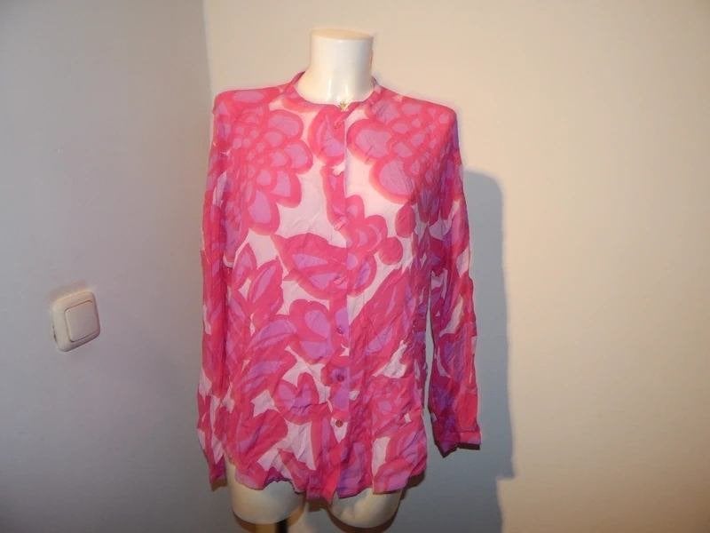 Fabienne Chapot mooie blouse roze paars tinten bloemen 38, Maat 38/40 (M), Overige kleuren, Verzenden, Zo goed als nieuw