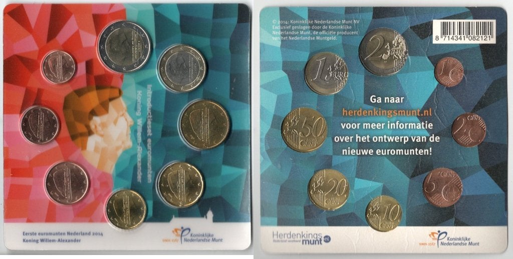 Introductieset euromunten Nederland 2014 Willem-Alexander, Verzenden, Koningin Beatrix, Euro's, Setje
