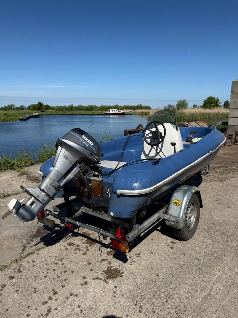 Console boot + trailer+ aanhangmotor 9,9 pk, Watersport en Boten, Ophalen, Gebruikt