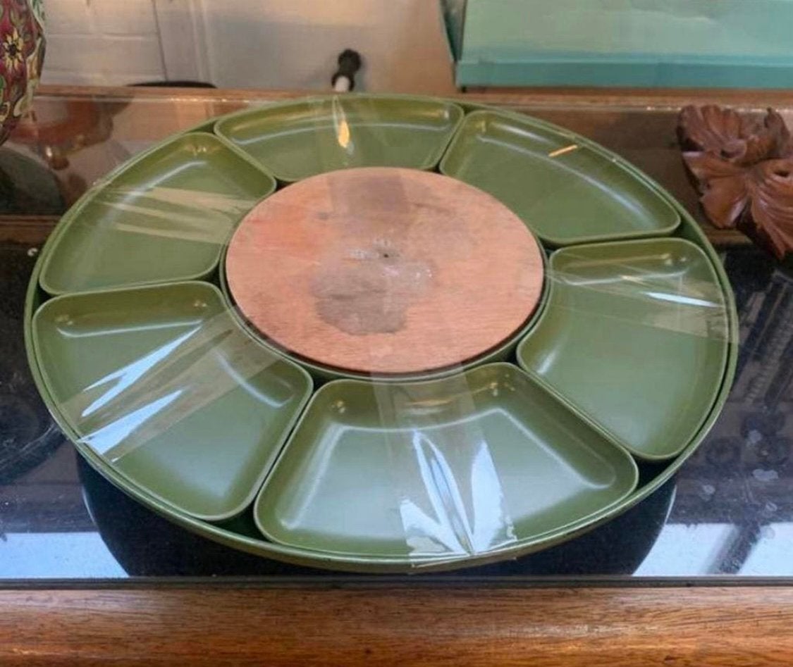 Schaal retro vintage groene space age party schaal jaren 70, Ophalen of Verzenden