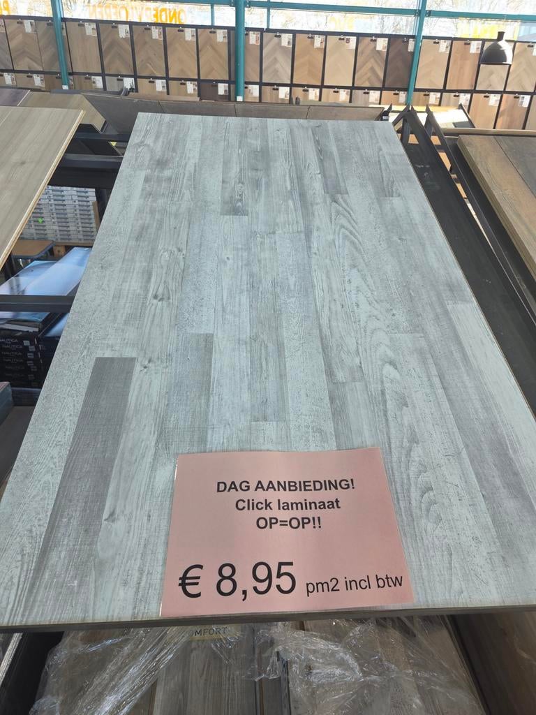 laminaat 8mm eiche luna 34223, Huis en Inrichting, Stoffering | Vloerbedekking, Nieuw, Laminaat, 75 m² of meer, Ophalen