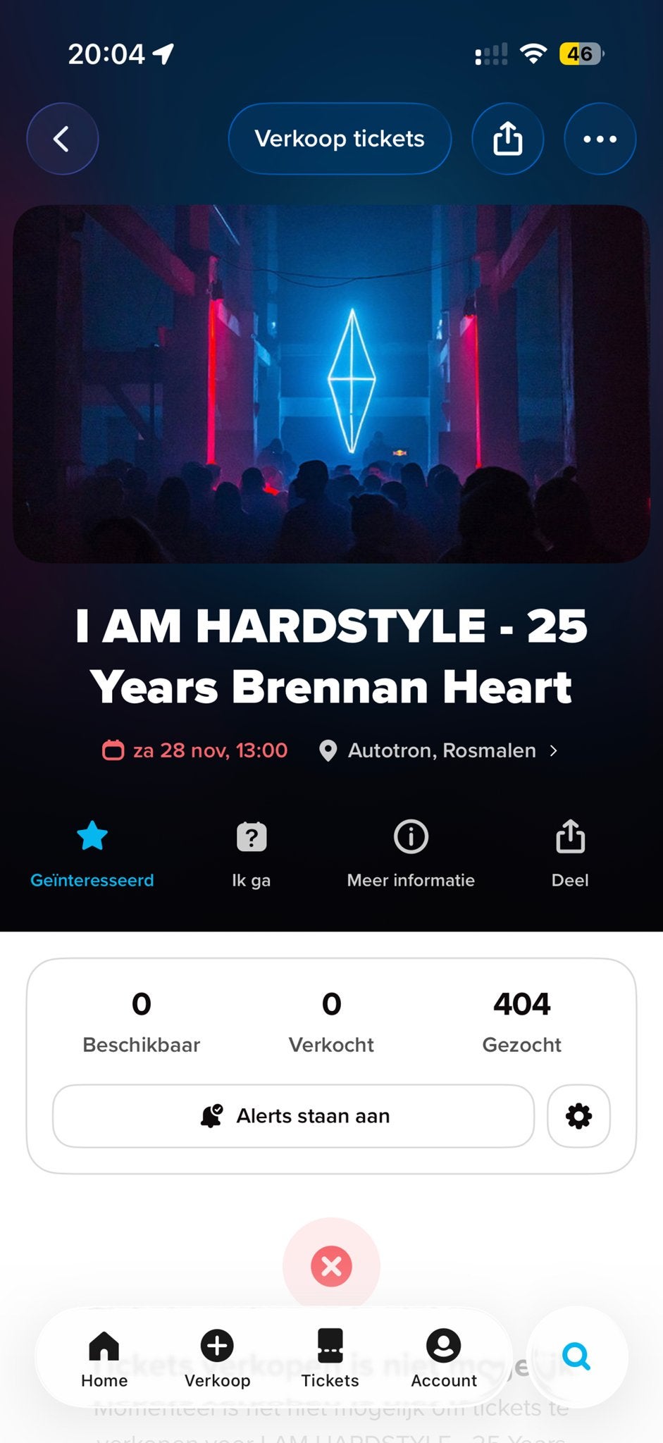 GEZOCHT: 2 Brennan Heart tickets voor 28 november!