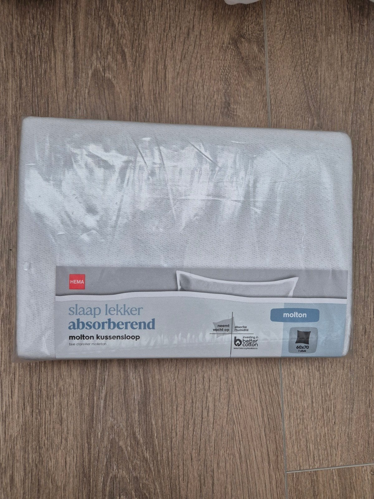 Hema absorberende kussensloop, Huis en Inrichting, Slaapkamer | Beddengoed, Nieuw, Hoeslaken of Sloop, Wit, HEMA, Ophalen of Verzenden