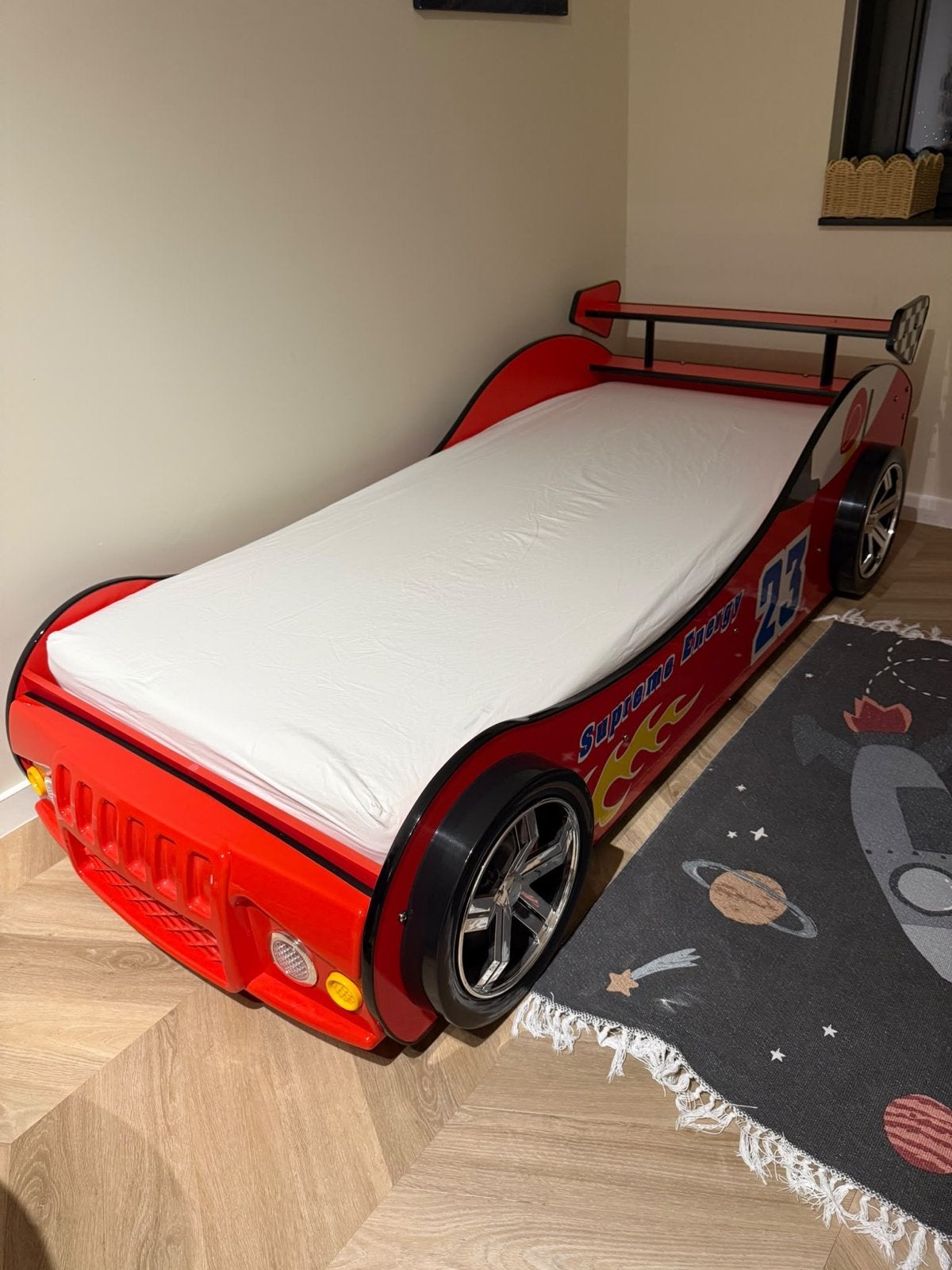 Kinderbed auto, bureau en stoel - Set, 85 tot 100 cm, Zo goed als nieuw, 180 cm of meer, Ophalen