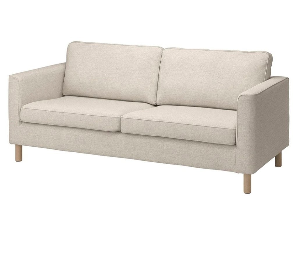 PÄRUP IKEA bank 3zits Gunnared Beige, Huis en Inrichting, Banken | Bankstellen, Ophalen, Strak, Gebruikt, Driepersoons