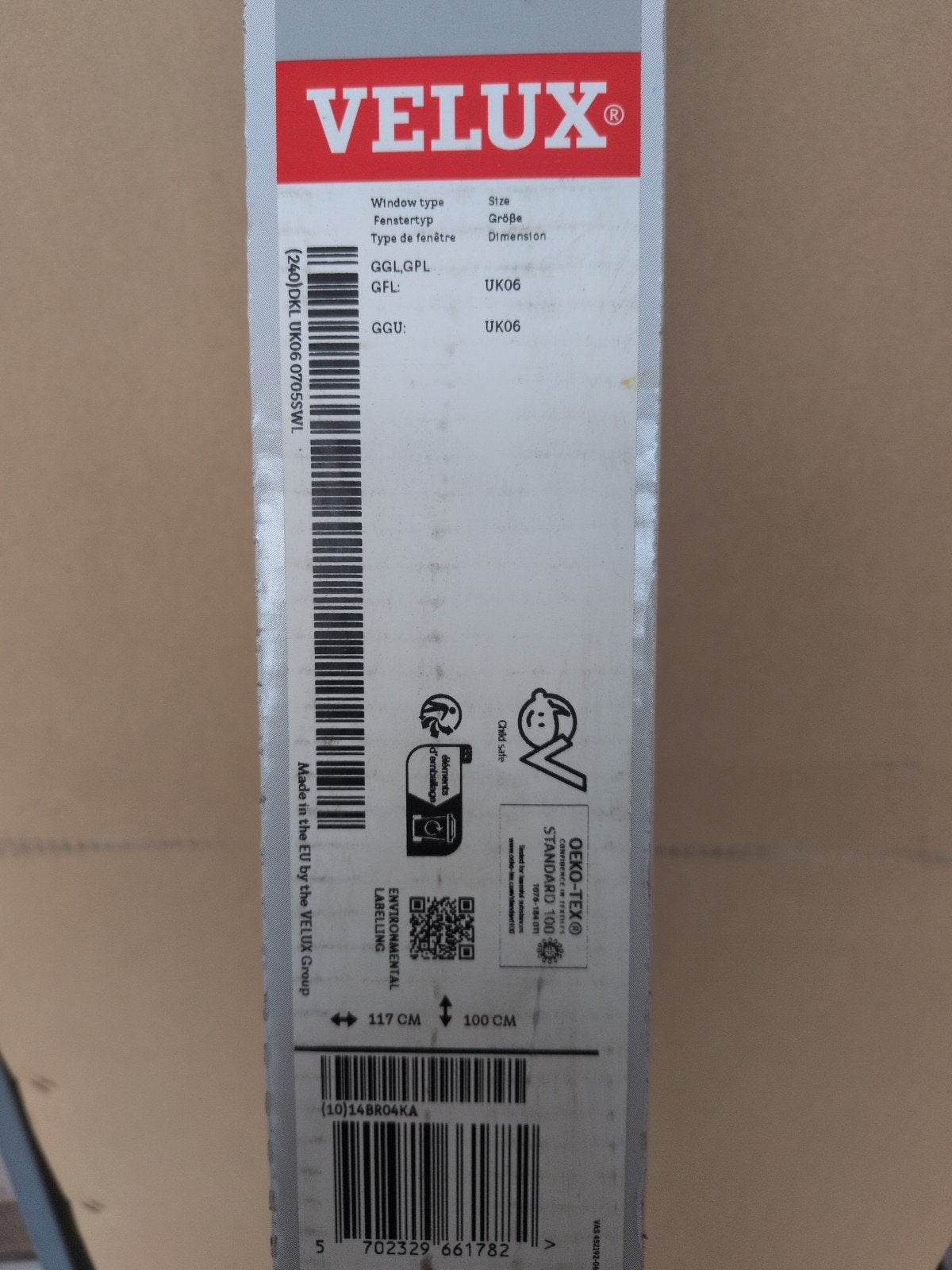 Velux Dakraam Gordijn UK06 - Nieuw in doos, Ophalen of Verzenden, Nieuw, Minder dan 80 cm, Dakraam