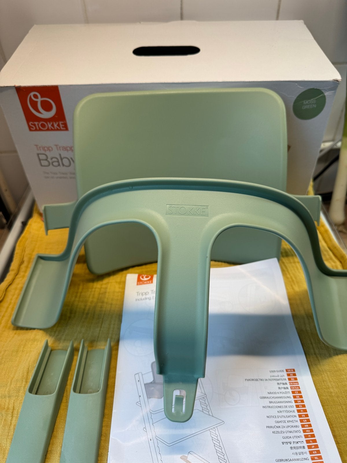 Stokke Tripp Trapp Baby Set - Moss Green, Ophalen of Verzenden, Zo goed als nieuw, Meegroeistoel
