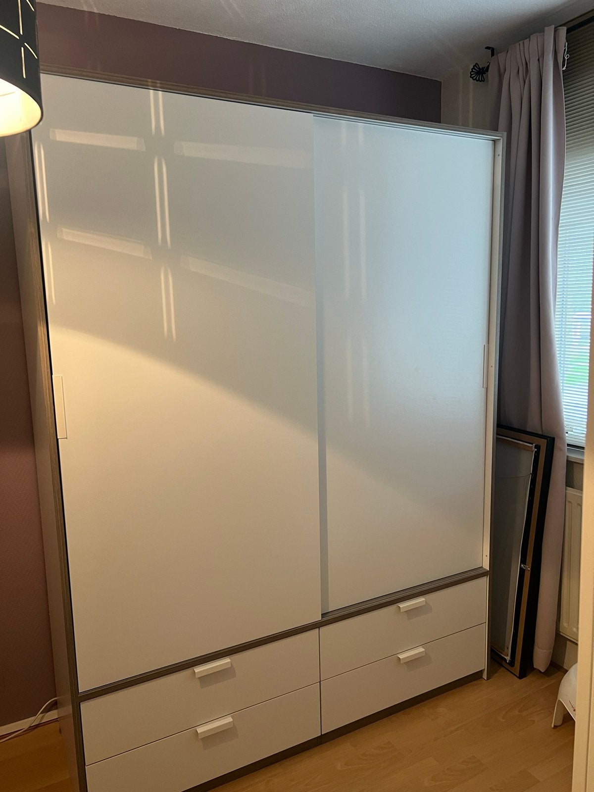 IKEA Trysil Kledingkast met Schuifdeuren en Lades, Ophalen, Gebruikt, 100 tot 150 cm, 200 cm of meer