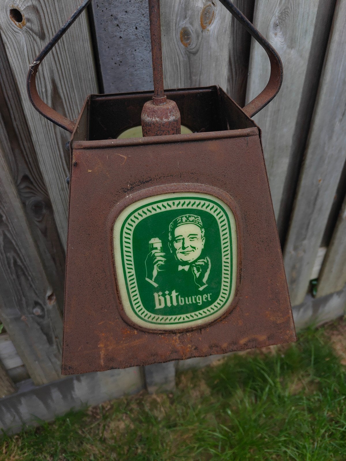 Antieke Bitburger Bier Plafondlamp - Rustieke Stijl, Ophalen of Verzenden