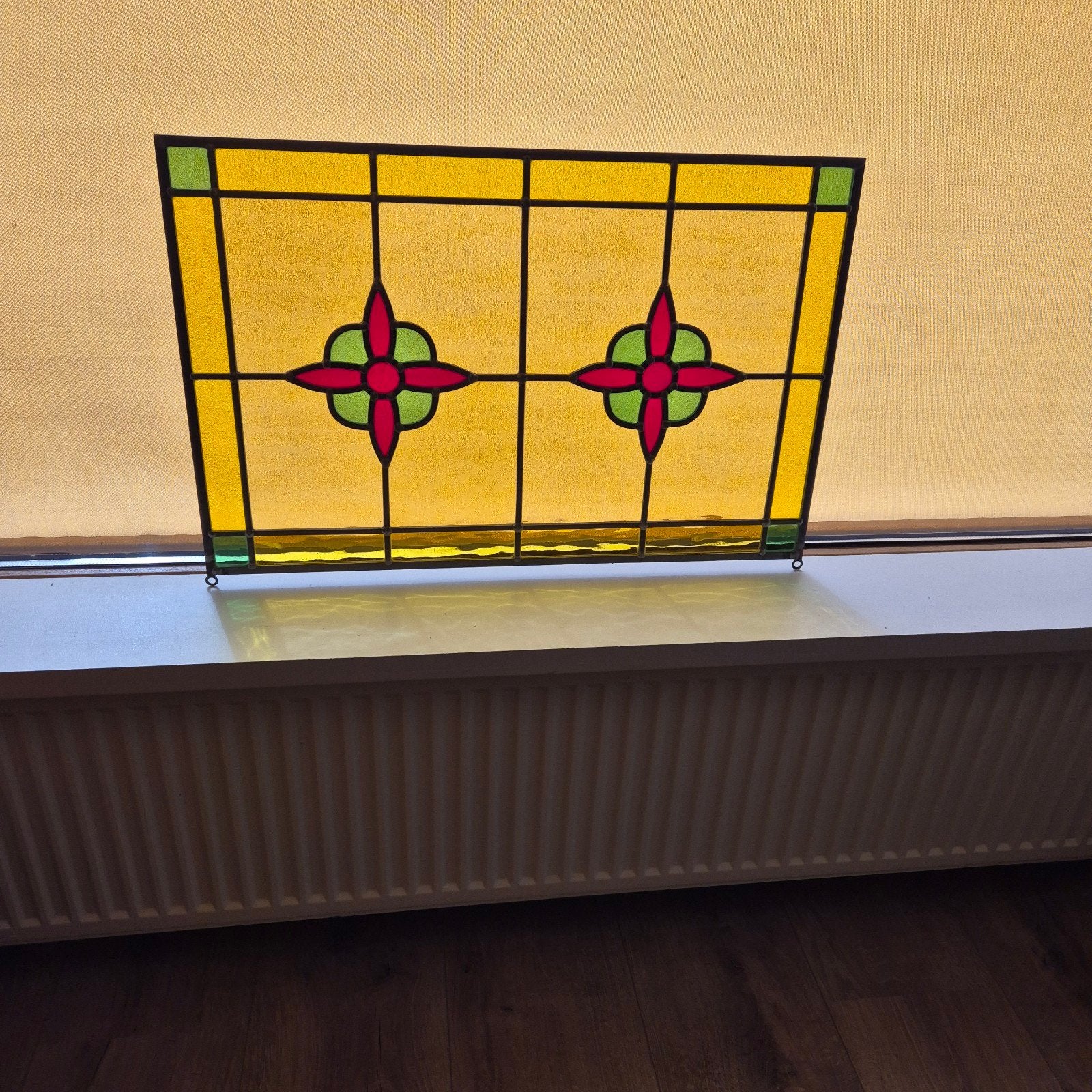 Glas in lood. 4 stuks., Doe-het-zelf en Verbouw, Glas en Ramen, Ophalen, Minder dan 80 cm, Glas in lood, Minder dan 80 cm