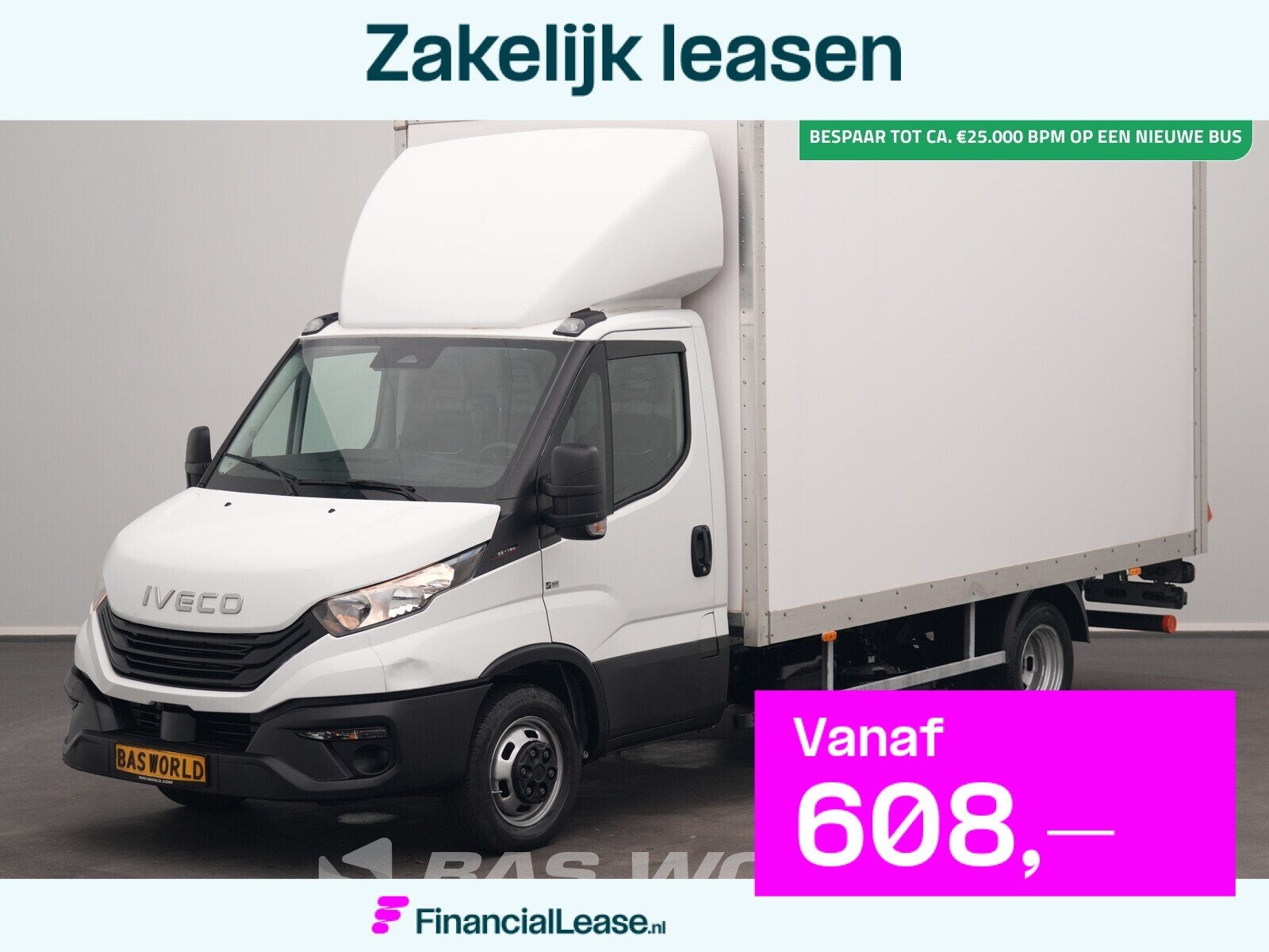 Iveco Daily 35C16 3.0L Laadklep NEW MODEL Dubbellucht 160PK, Stof, Gebruikt, Euro 6, 4 cilinders