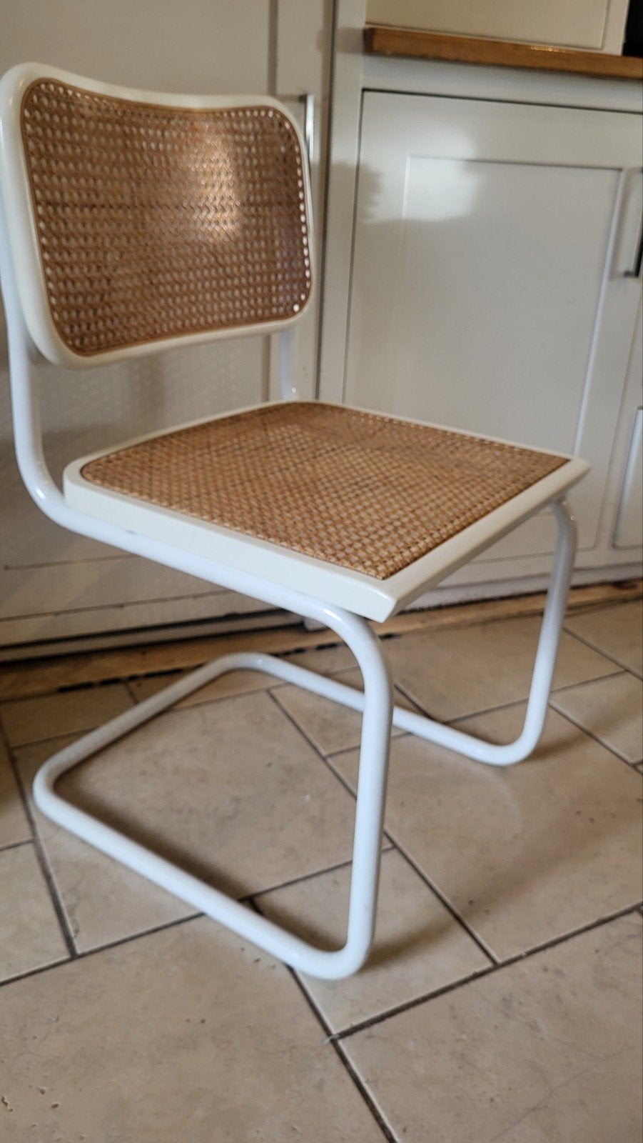 nette vintage cesca Webbing marcel breuer pastoe stoel. made, Ophalen, Wit, Eén