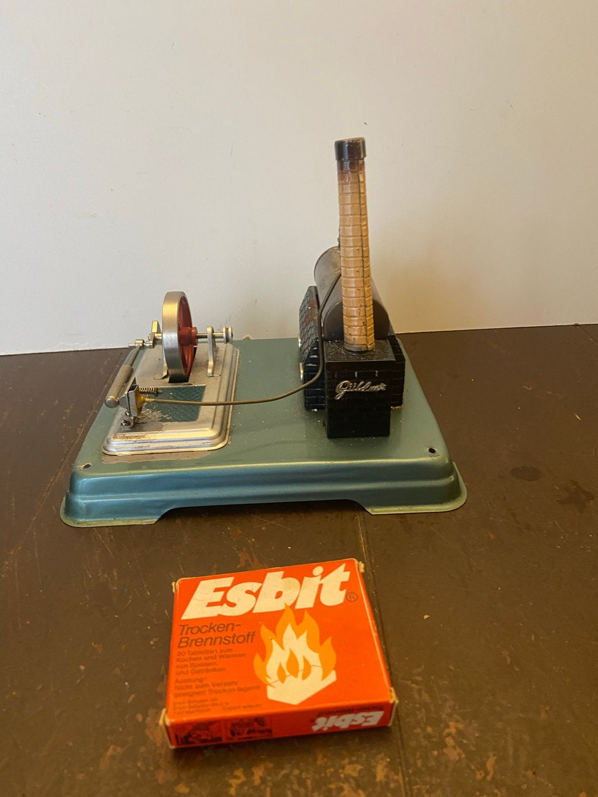 Vintage Stoommachine met Esbit brandstof, Ophalen of Verzenden, Gebruikt