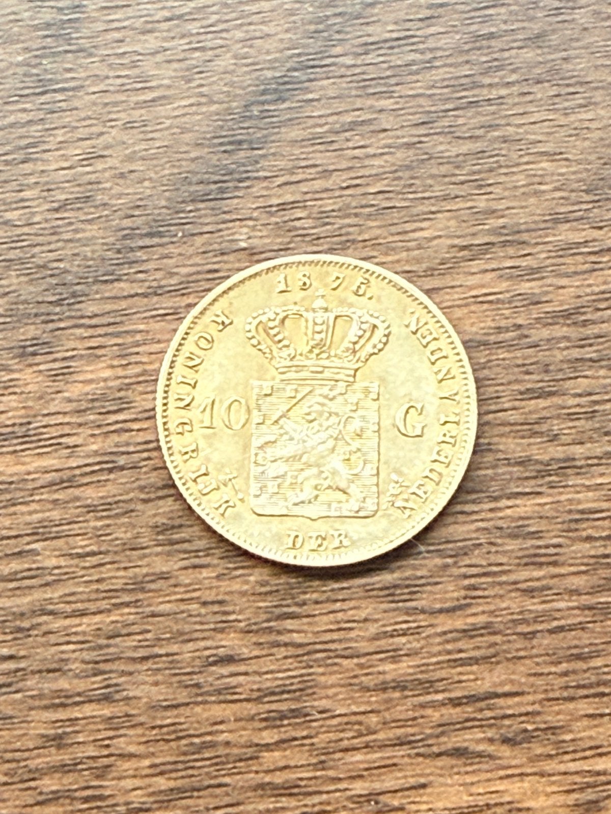 Gouden 10 Gulden Munt Koning Willem III 1875, Ophalen, Koning Willem III, Goud, Losse munt