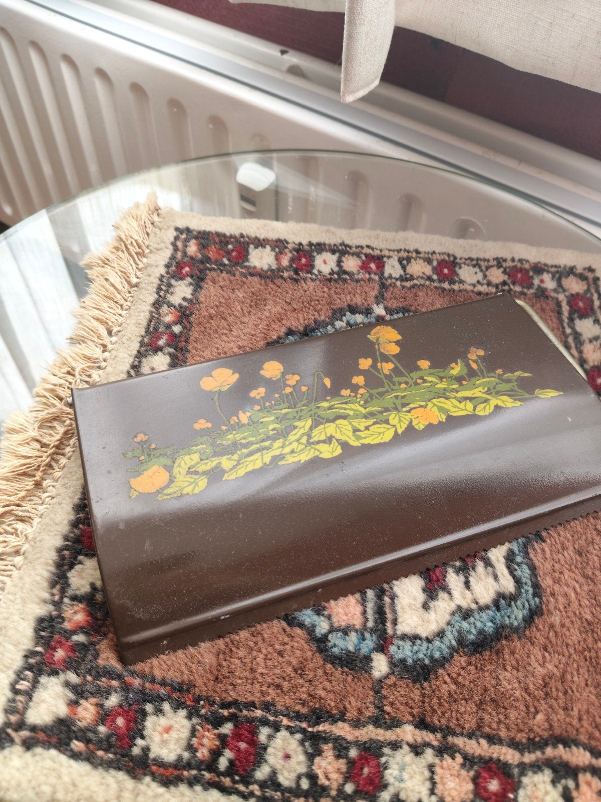Vintage Brabantia keukenrolhouder met bloemen, Huis en Inrichting, Keuken | Keukenbenodigdheden, Ophalen of Verzenden, Metaal