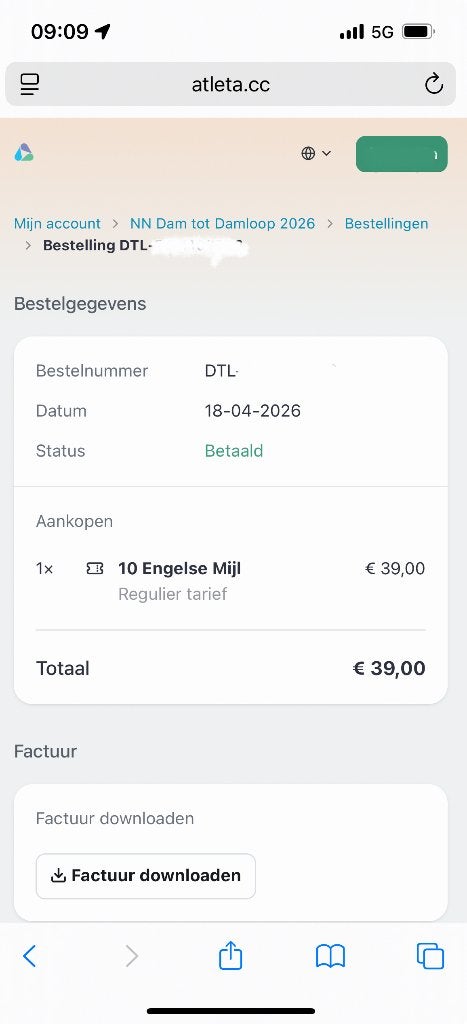 Ticket Dam tot Dam, Eén persoon, September