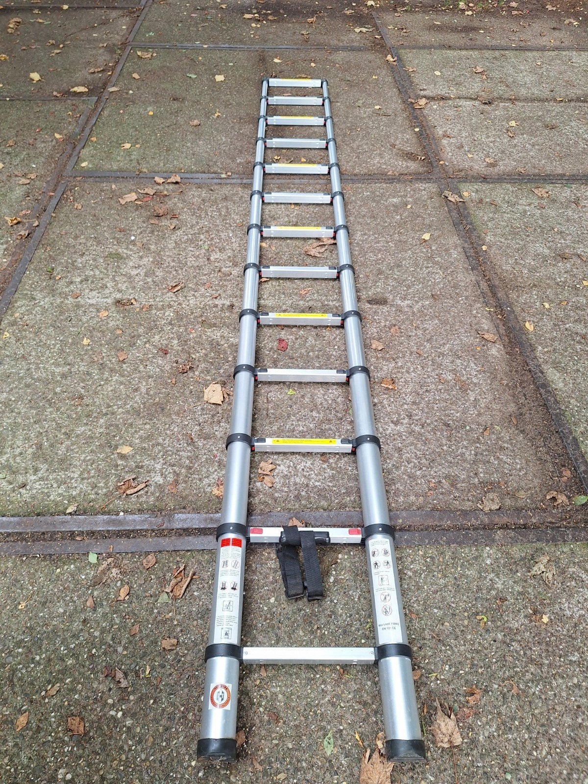 Uitschuifbare Telescoopladder 3,8m, Ophalen, Gebruikt, Ladder, Opvouwbaar of Inschuifbaar
