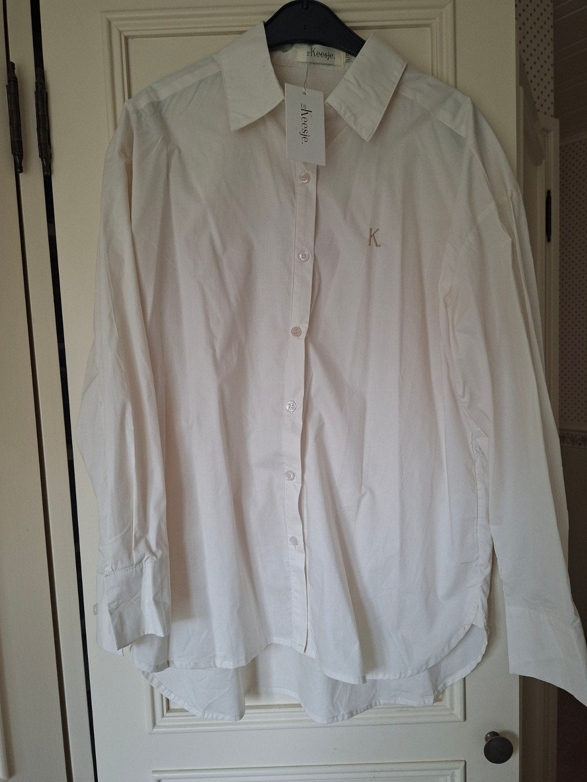 nieuwe creme overhemd blouse, Bij Keesje, L/XL, Beige, Maat 42/44 (L), Nieuw, Ophalen of Verzenden
