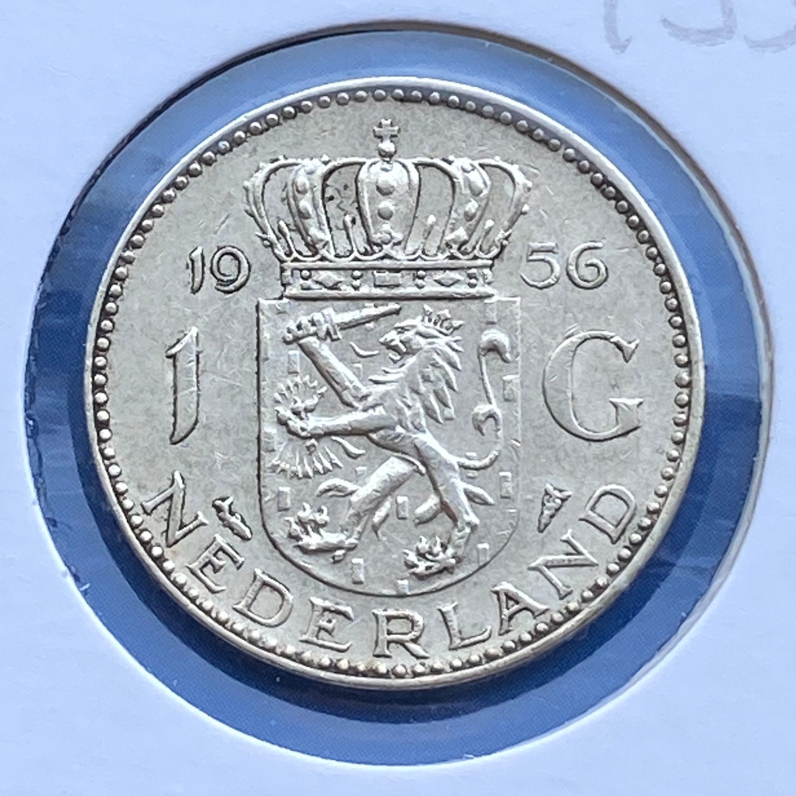 1 Gulden Zilver uit 1956 van Koningin Juliana, Postzegels en Munten, Munten | Nederland, 1 gulden, Koningin Juliana, Verzenden